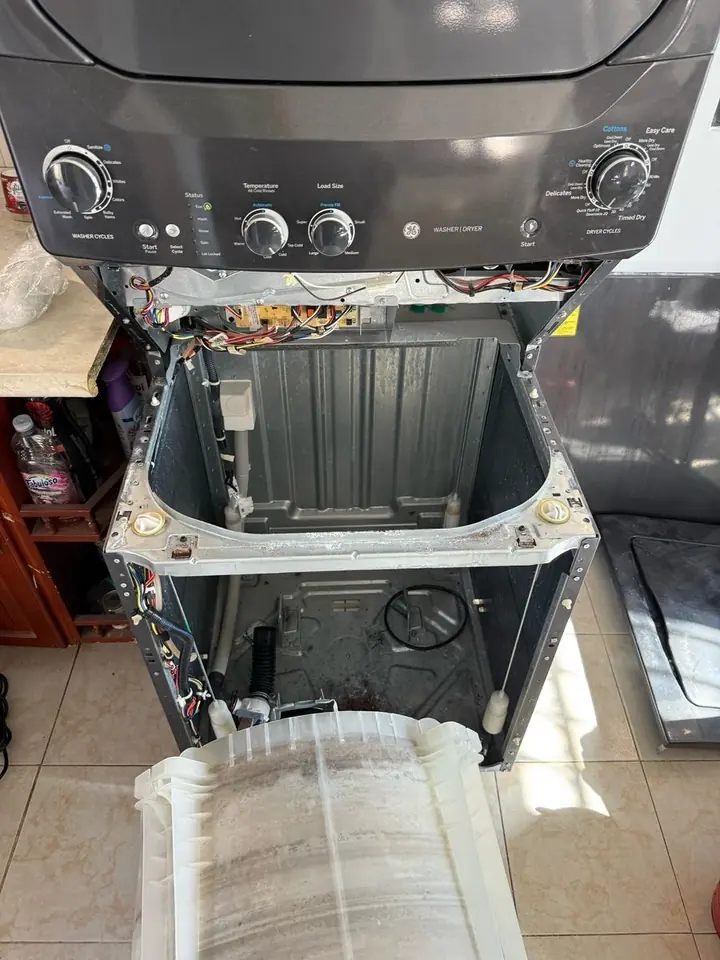 Centro de lavado GE: desmontaje de tina para reparación